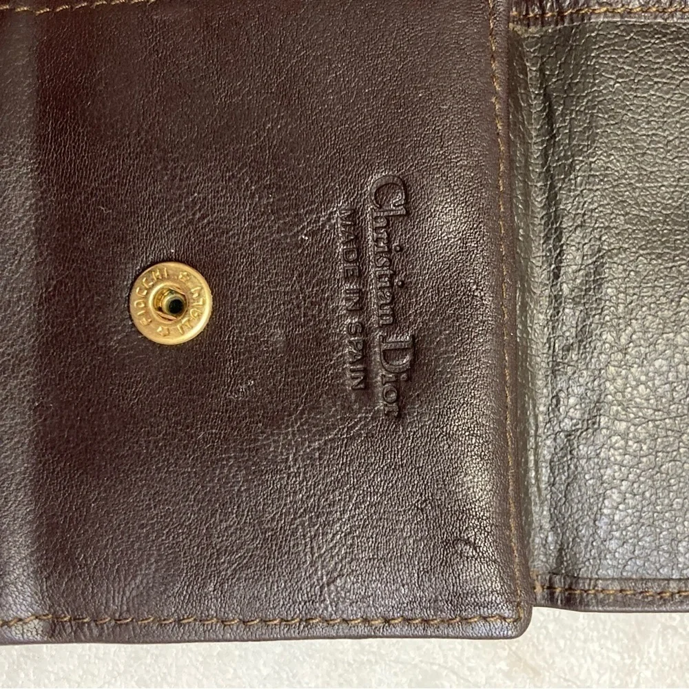 Dior Christian Dior brown vintage coin wallet